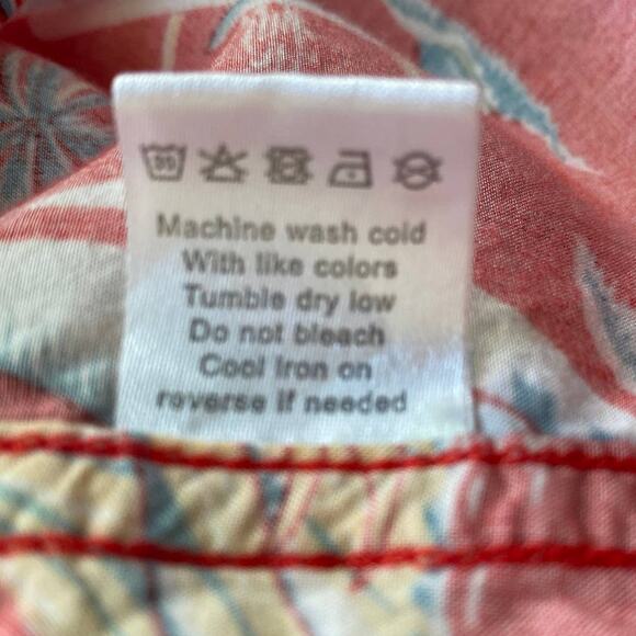 VISITOR Men's Size XL Hawaiian Shirt Short Sleeves Button Down Palm Trees - Picture 8 of 10